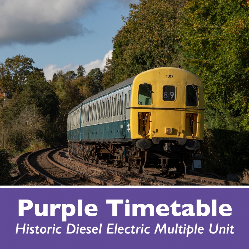 Purple Timetable – Historic Diesel Unit 1317